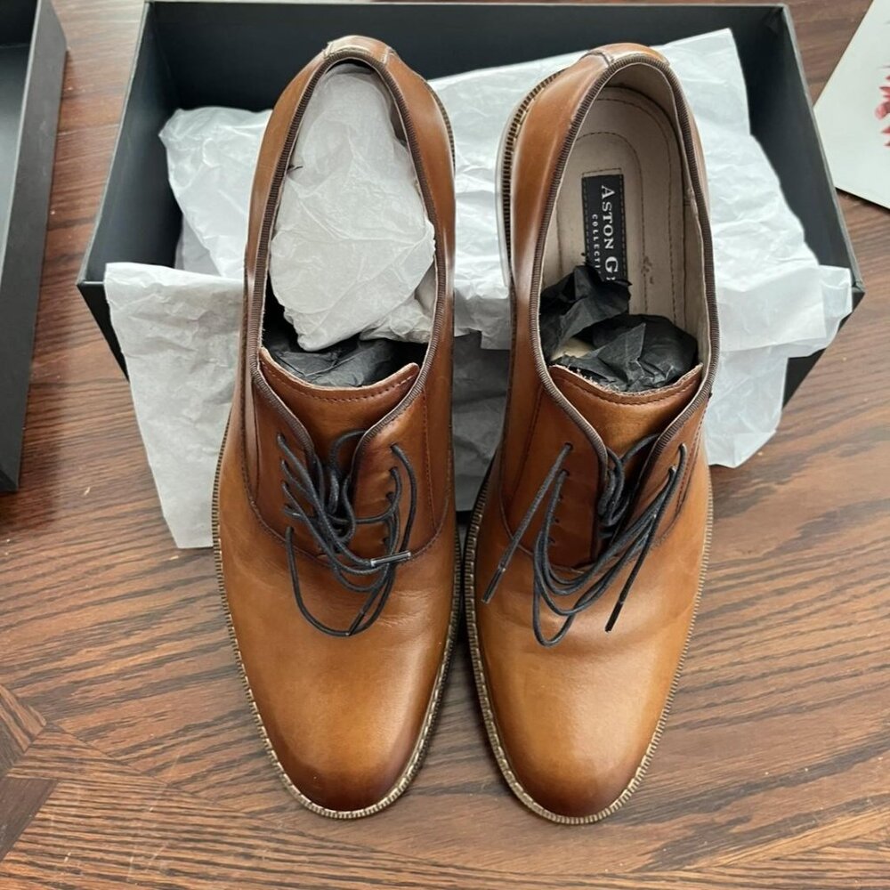Aston Grey Leu Oxford - size 12 (brown/tan color)